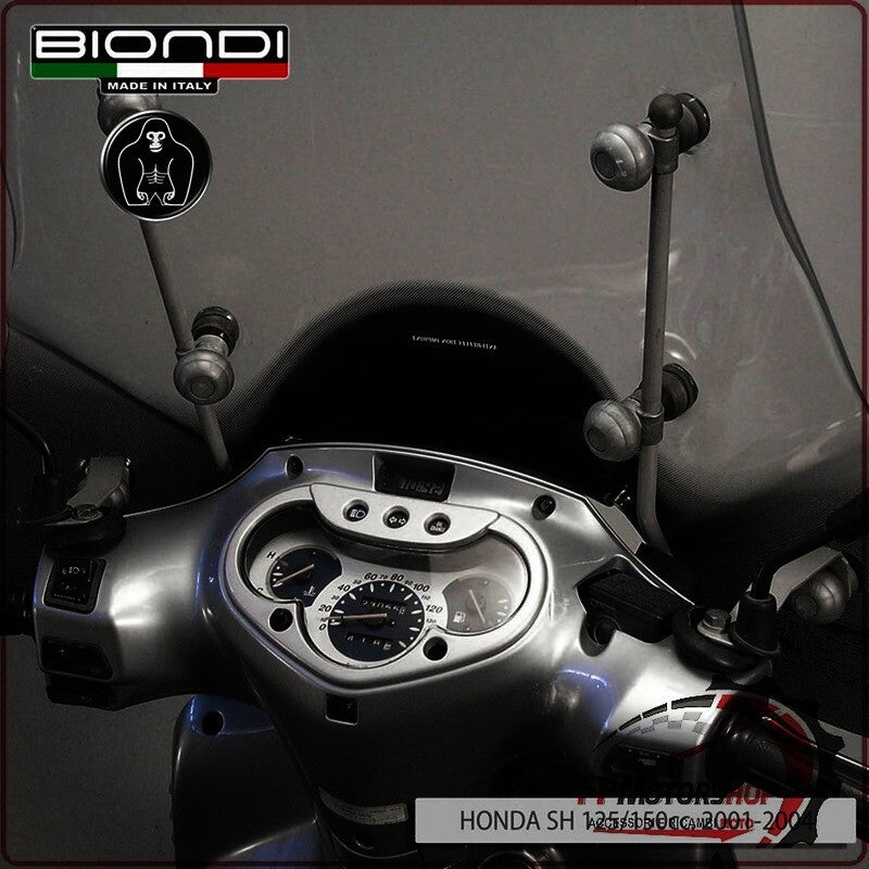 KIT ATTACCHI PARABREZZA SCOOTER PER HONDA SH 125/150 01>04 BIONDI 8500732