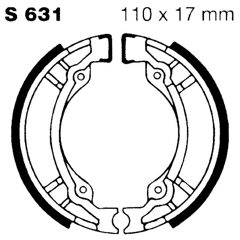 GANASCE FRENO PER MOTO SUZUKI CP50 C EBC S631 MESCOLA ORGANICA