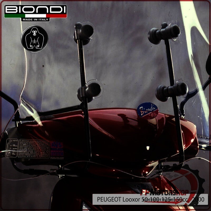KIT ATTACCHI PARABREZZA SCOOTER PER PEUGEOT LOOXOR 50 125 BIONDI 8500764