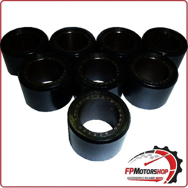 KIT 8 RULLI MASSETTE VARIATORE PER SCOOTER 26x13 18G SUZUKI BURGMAN 400 03>12