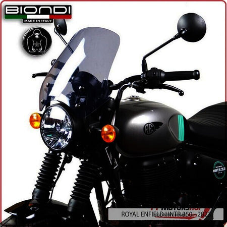 CUPOLINO PARABREZZA MOTO PER ROYAL ENFIELD HNTR 350 2023> FUME' BIONDI