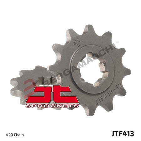 PIGNONE TRASMISSIONE PER MOTO JT 413 Z14 JTF413.14 14 DENTI ACCIAIO PASSO 420