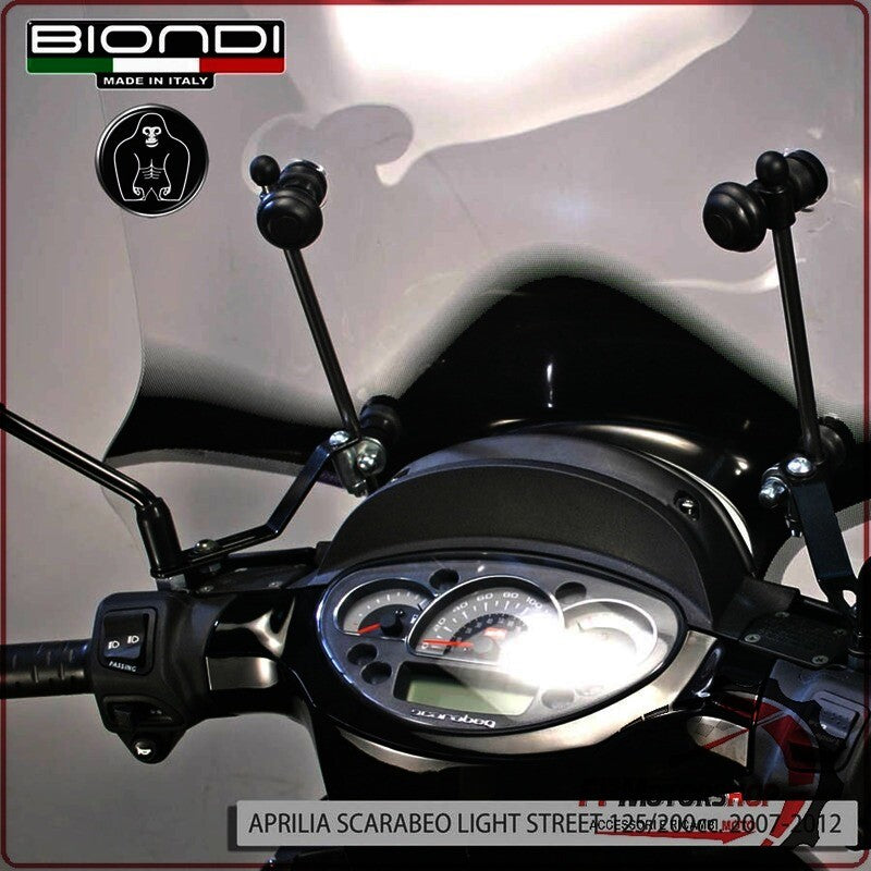 KIT ATTACCHI PARABREZZA PER SCOOTER APRILIA SCARABEO 125/200 LIGHT BIONDI