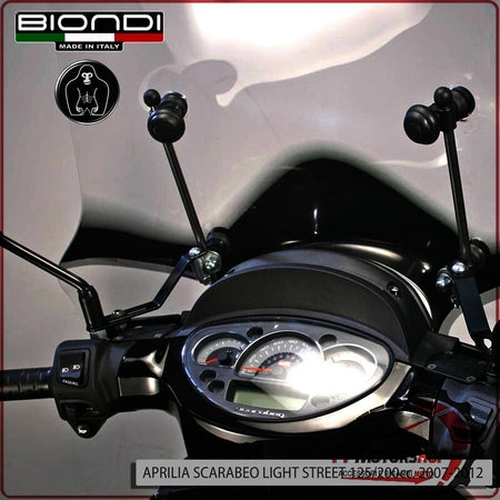 KIT ATTACCHI PARABREZZA PER SCOOTER APRILIA SCARABEO 125/200 LIGHT BIONDI