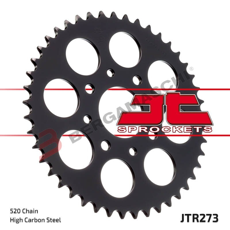 CORONA PER TRASMISSIONE MOTO JT 273 Z42 JTR273.42 42 DENTI ACCIAIO PASSO 520