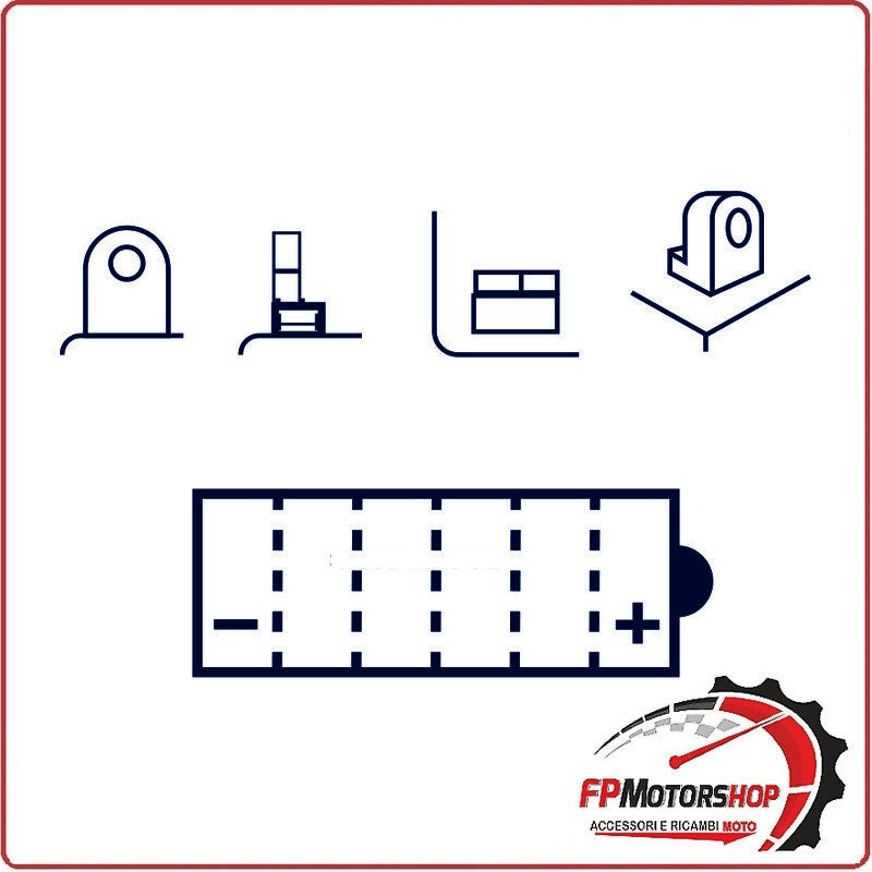 BATTERIA PER MOTO MARELLI MOB3L-B-SM YB3L-B 12V 3Ah YAMAHA DT XT 250 350