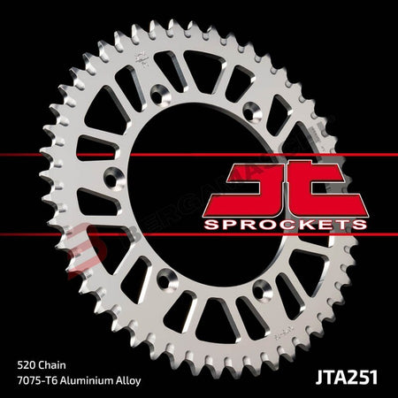 CORONA PER TRASMISSIONE MOTO ALLUMINIO JTA 251 Z50 BLU JTA251.50 50 DENTI YAMAHA