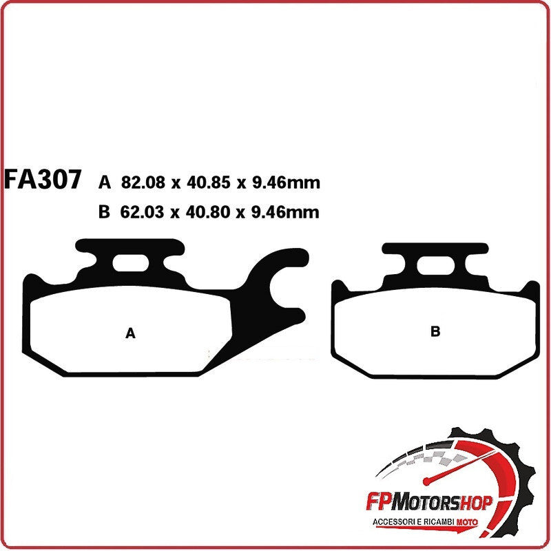 PASTIGLIE PASTICCHE FRENI PER SCOOTER SUZUKI BURGMAN 200 EBC FA307TT ORGANICA