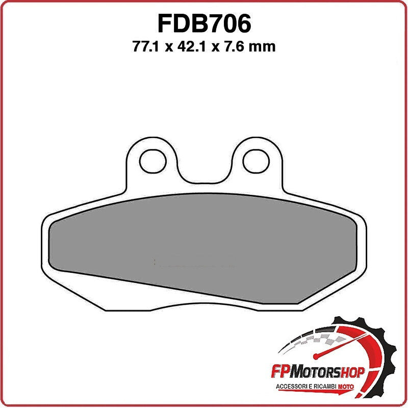 PASTIGLIE FRENI PER MOTO FDB706P APRILIA TUAREG RALLY 125 89>90 BETA RR 50 98>99