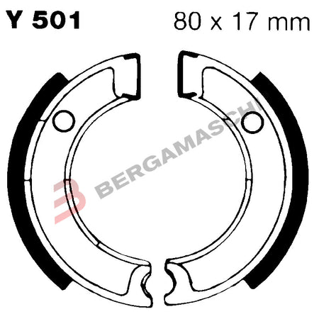 GANASCE FRENO PER MOTO YAMAHA PW50 SH50 EBC Y501 CS JOG 50 88>92