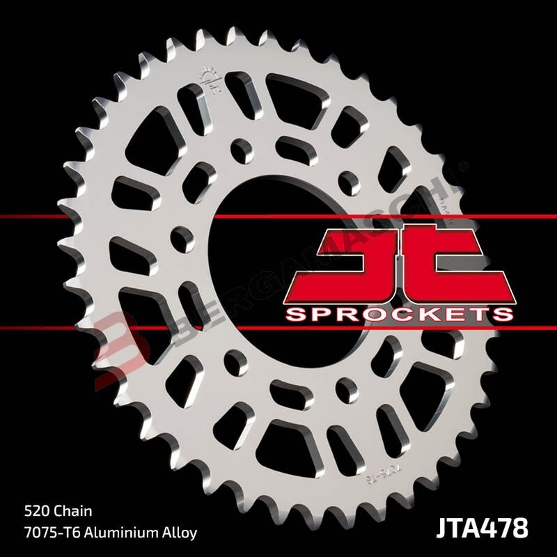 CORONA PER TRASMISSIONE MOTO ALLUMINIO JTA 478 Z46 ORO JTA478.46 46 DENTI