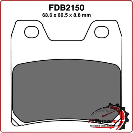 PASTIGLIE FRENO PER MOTO FDB2150ST YAMAHA FZS FAZER 1000 01>05 XJR 1300 01>01