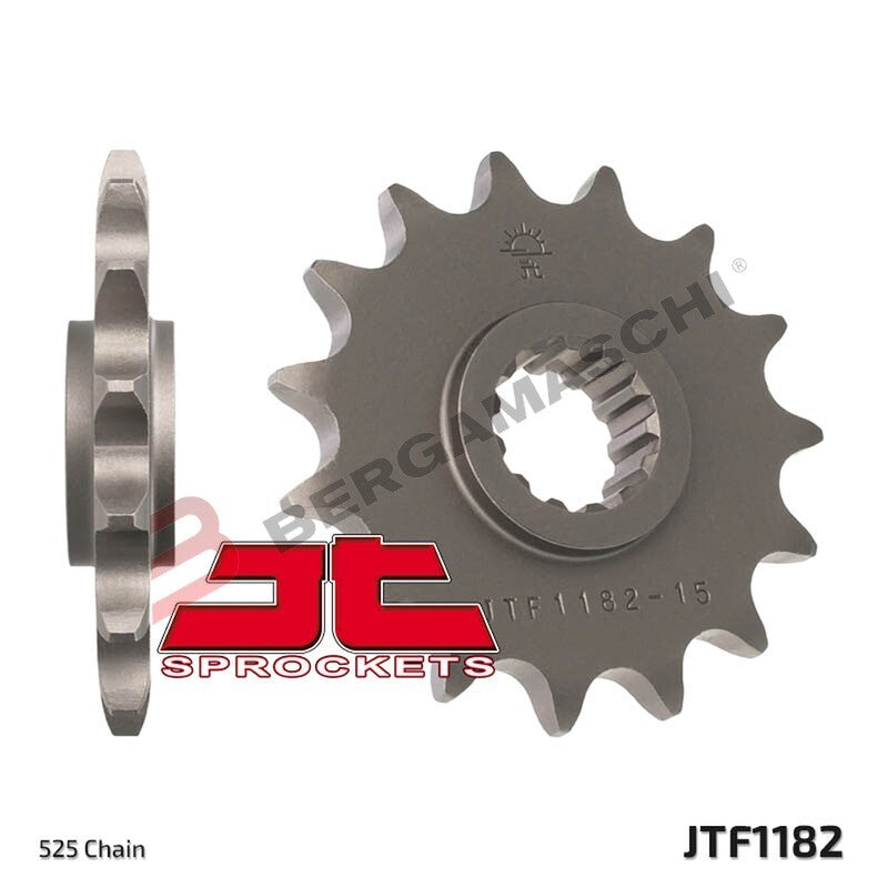PIGNONE TRASMISSIONE PER MOTO JT 1182 Z14 JTF1182.14 14 DENTI ACCIAIO PASSO 525