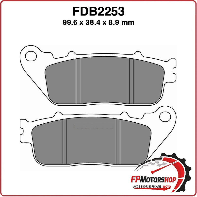 PASTIGLIE PASTICCHE FRENO PER MOTO FDB2253ST HONDA VFR 800 X 11>15 CB1000R 08>10