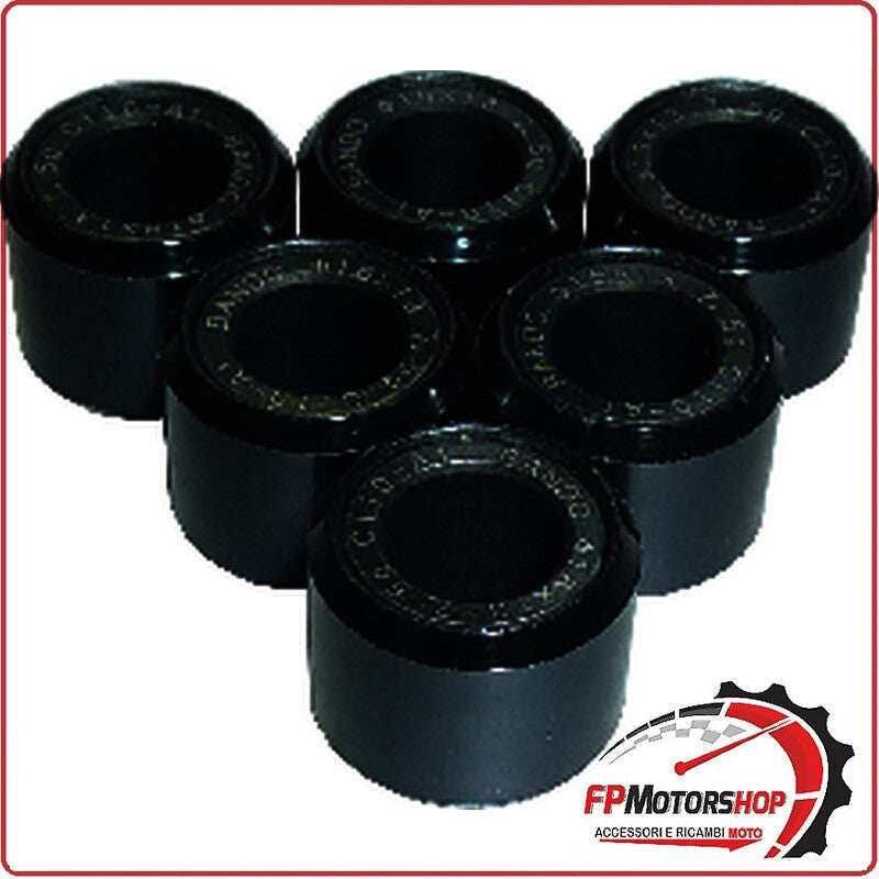 KIT 6 RULLI MASSETTE VARIATORE PER SCOOTER 16x13 7,5G SYM 50 SYMPLY 2T HEROISM