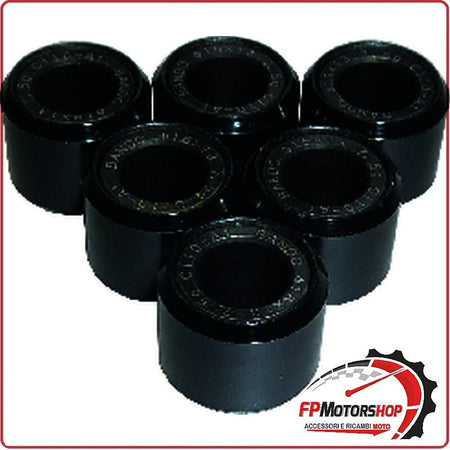 KIT 6 RULLI MASSETTE VARIATORE PER SCOOTER 16x13 7,5G SYM 50 SYMPLY 2T HEROISM