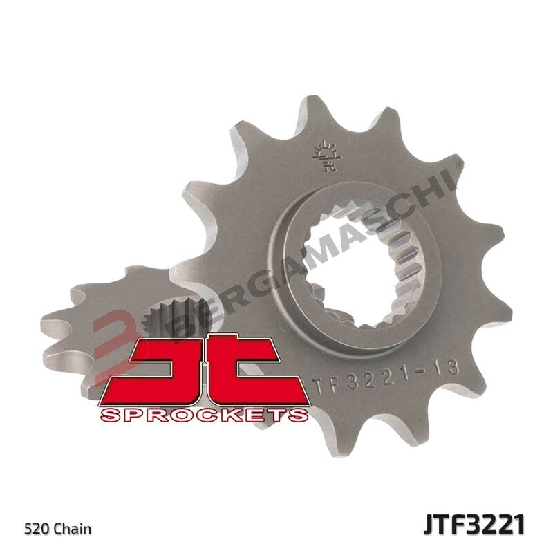 PIGNONE TRASMISSIONE PER MOTO JT 3221 Z13 JTF3221.13 13 DENTI ACCIAIO PASSO 520