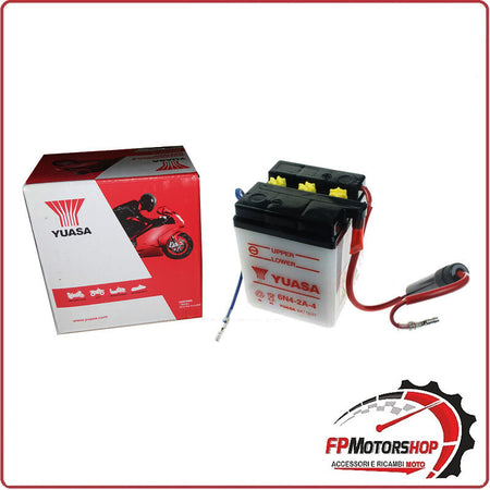 BATTERIA PER MOTO YUASA 6N4-2A-4 6V 4AH 71X71X96MM DUCATI SIX DAYS