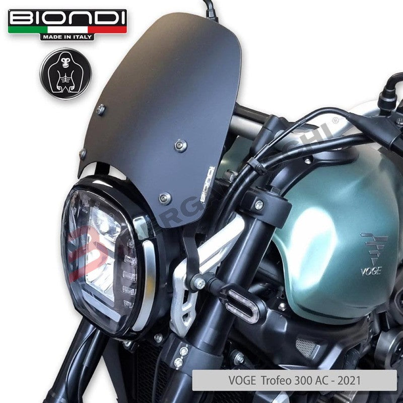 CUPOLINO PARABREZZA PER MOTO VOGE TROFEO 300/500 21> SPORT NERO SATINATO BIONDI