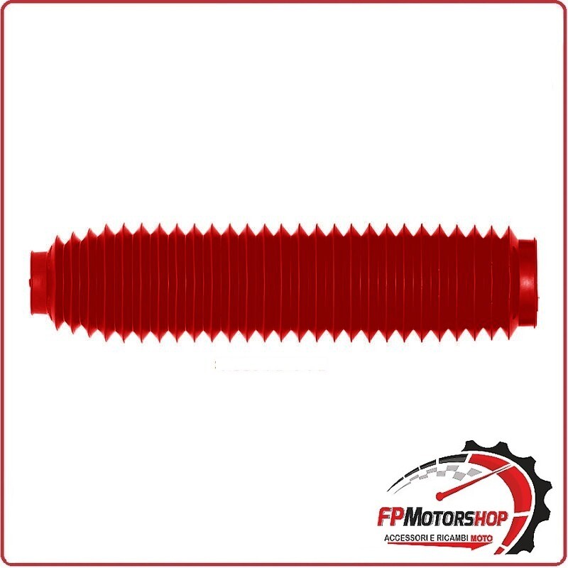 COPPIA SOFFIETTI FORCELLA PER MOTO 38/58 MM LUNGHEZZA 350mm ROSSO ARIETE 07995-R