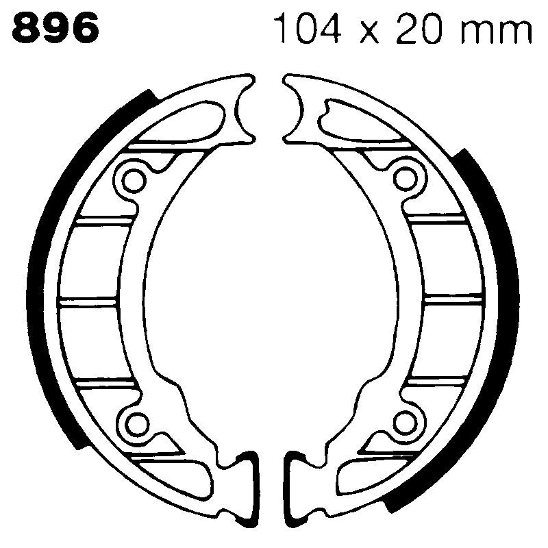 GANASCE FRENO PER MOTO PIAGGIO SUPERBRAVO 50 ZIP EBC 896 MESCOLA ORGANICA