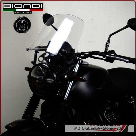 CUPOLINO PARABREZZA PER MOTO GUZZI V7 III 2017>2020 V9 BOBBER TRASPARENTE BIONDI