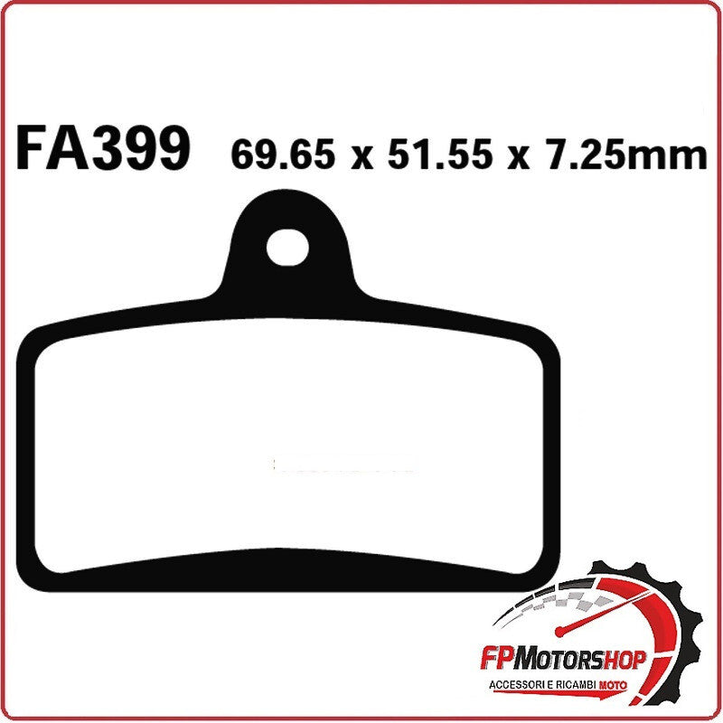 PASTIGLIE PASTICCHE FRENO FRENI PER MOTO DERBI GPR 125 04-06 ANT. EBC FA399