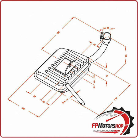 MARMITTA SILENZIATORE TERMINALE DI SCARICO SITO PER PIAGGIO VESPA GL 0204