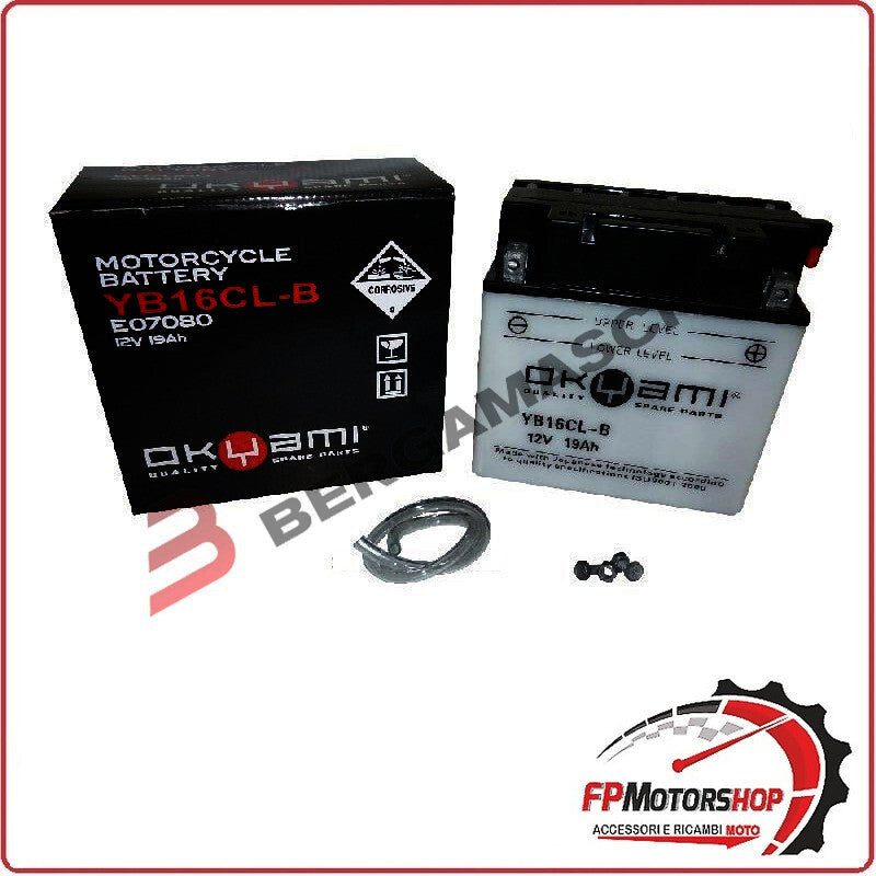 BATTERIA PER MOTO QUAD OKYAMI OB16CL-B YB16CL-B 12V 19AH 175X100X175MM