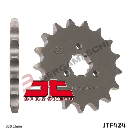 PIGNONE TRASMISSIONE PER MOTO JT 424 Z16 JTF424.16 16 DENTI ACCIAIO PASSO 530