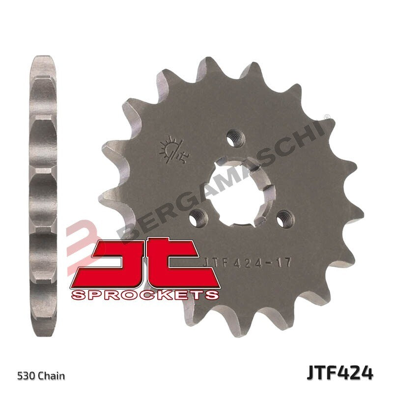 PIGNONE TRASMISSIONE PER MOTO JT 424 Z14 JTF424.14 14 DENTI ACCIAIO PASSO 530