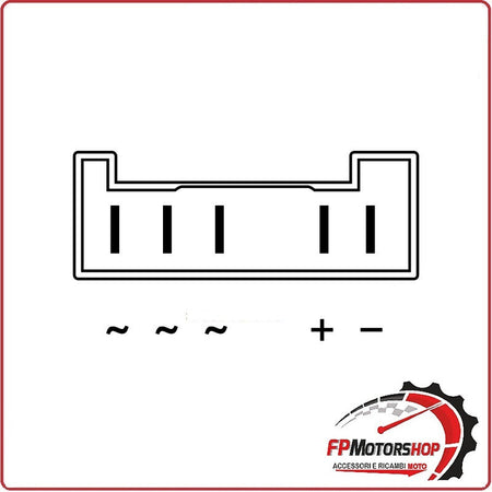 REGOLATORE DI TENSIONE PER MBK-YAMAHA 125/150 MOT. MINARELLI CON PIASTRA