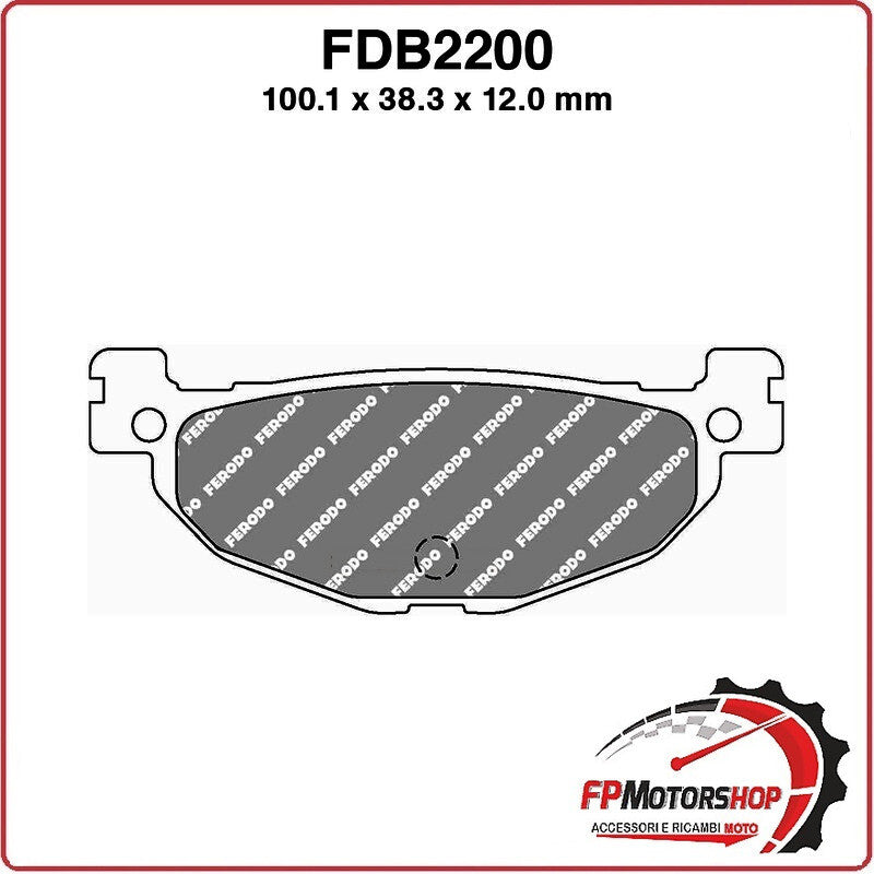 PASTIGLIE FRENO FERODO SCOOTER FDB2200EF PER YAMAHA MAJESTY 400 TMAX 500 04>11