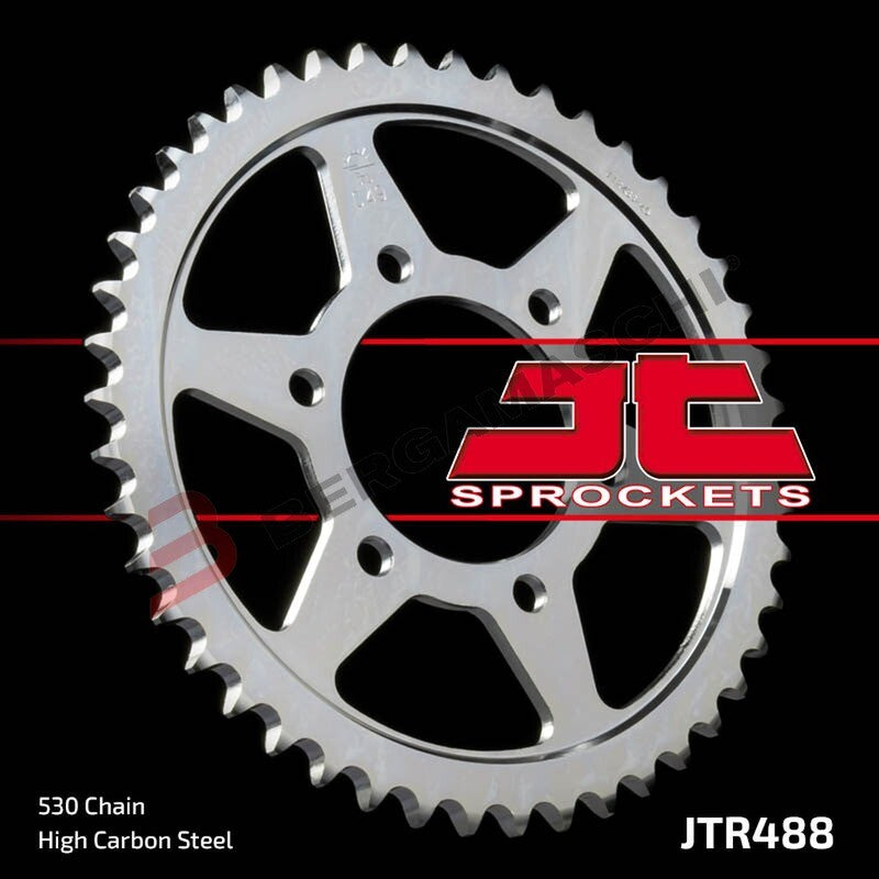 CORONA PER TRASMISSIONE MOTO JT 488 Z43 JTR488.43 43 DENTI ACCIAIO PASSO 530