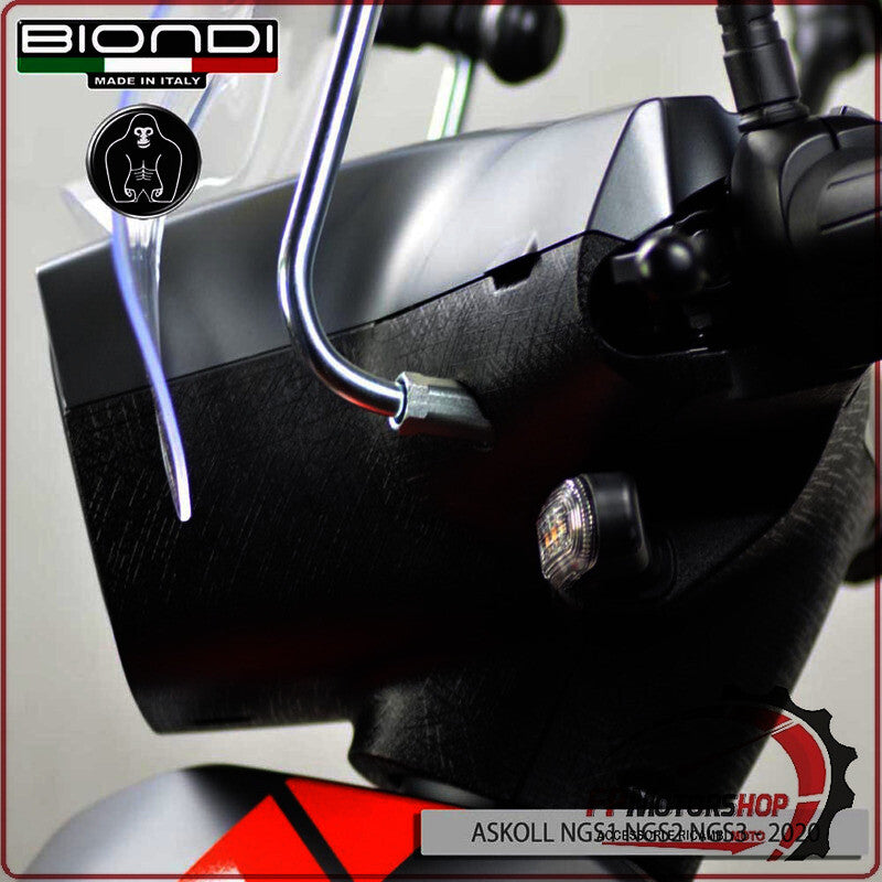 KIT ATTACCHI PARABREZZA SCOOTER PER ASKOLL NGS1 NGS2 NGS3 2020 BIONDI 8500494