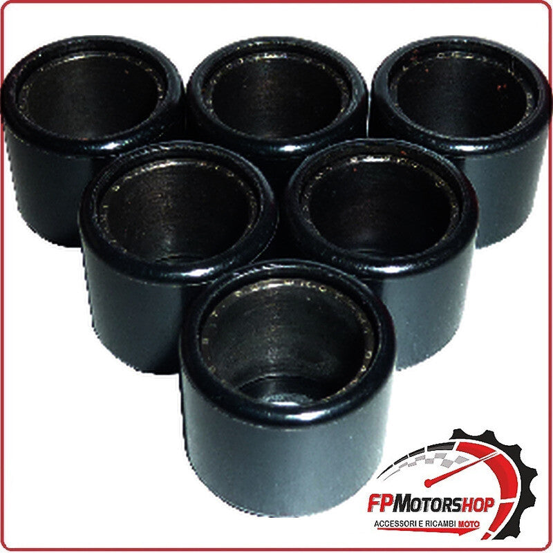 KIT 6 RULLI MASSETTE VARIATORE PER VESPA 50 LX TOURING 10>12 19X15,5 6,5G BANDO
