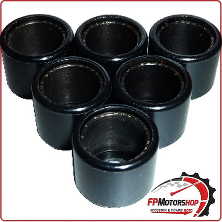 KIT 6 RULLI MASSETTE VARIATORE PER VESPA 50 LX TOURING 10>12 19X15,5 6,5G BANDO