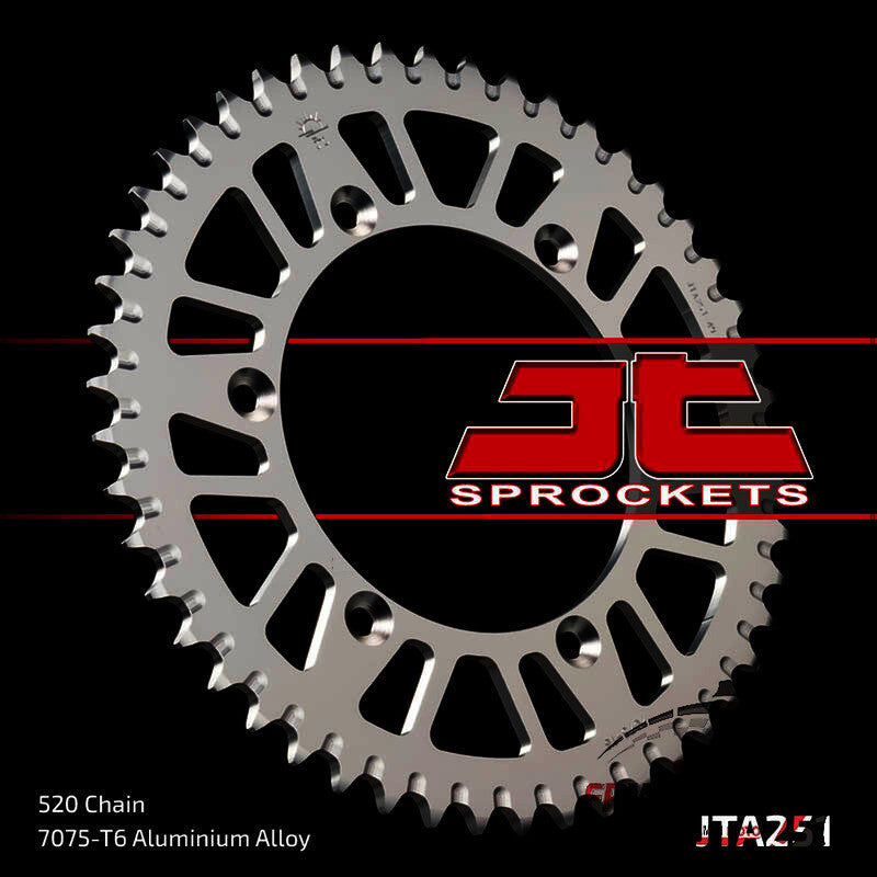 CORONA TRASMISSIONE PER MOTO ALLUMINIO JTA 251 Z52 JTA251.52 52 DENTI YAMAHA WR