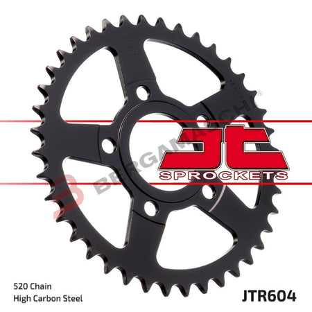 CORONA PER TRASMISSIONE MOTO JT 604 Z36 JTR604.36 36 DENTI ACCIAIO PASSO 520