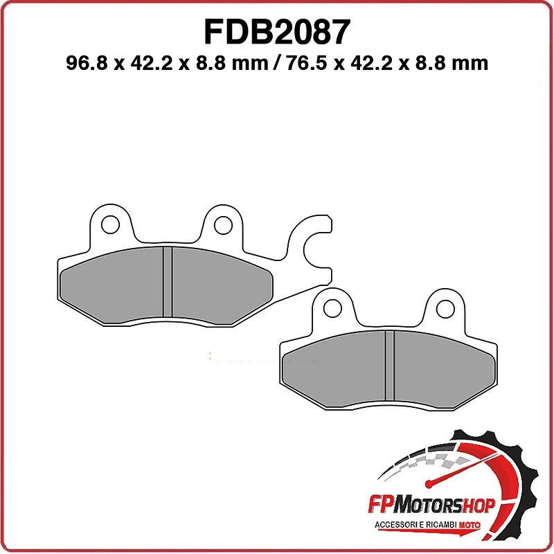 PASTIGLIE PASTICCHE FRENI PER SCOOTER FDB2087EF KYMCO QUAD 125 07>13 AGILITY R16