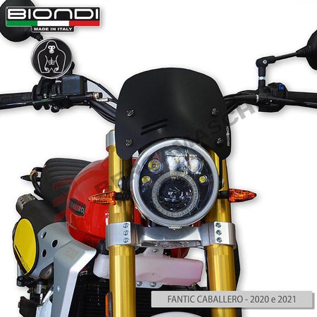 CUPOLINO PARABREZZA PER MOTO FANTIC CABALLERO 125 250 500 CAFFE BLACK BIONDI 