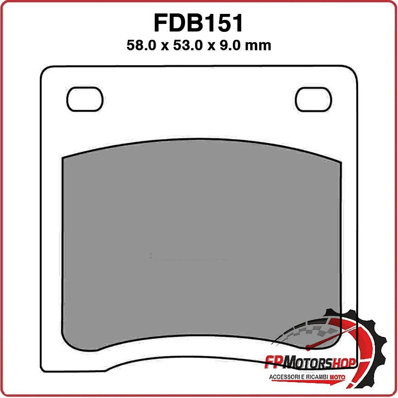 PASTIGLIE FRENO FERODO PER MOTO FDB151P KAWASAKI Z1000 74>81 SUZUKI GSX-S KATANA