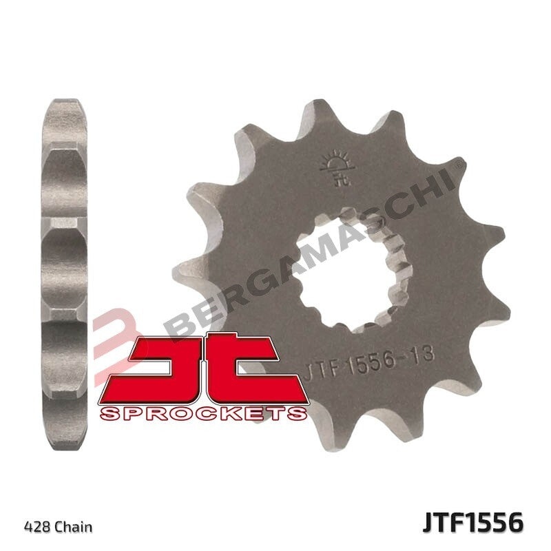 PIGNONE TRASMISSIONE PER MOTO JT 1556 Z13 JTF1556.13 13 DENTI ACCIAIO PASSO 428