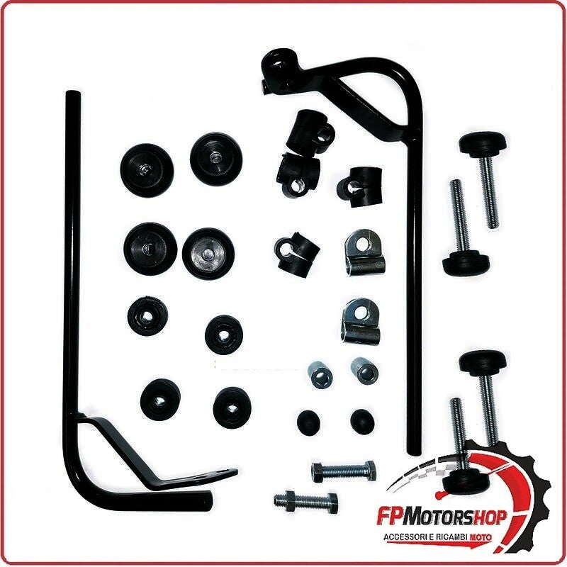 KIT ATTACCHI PARABREZZA SCOOTER PER MBK BOOSTER 100 BIONDI 8500812 98>98 YAMAHA