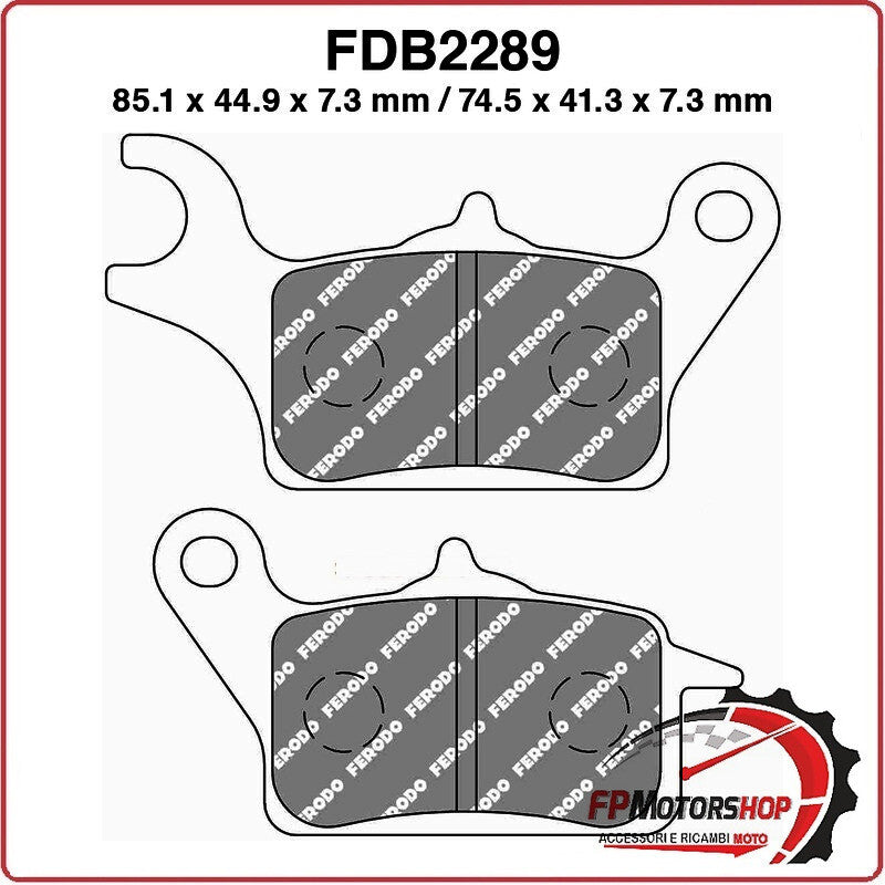 PASTIGLIE PASTICCHE FRENI PER SCOOTER FDB2289EF HONDA VISION 110 17>23