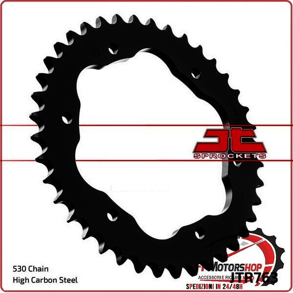 CORONA PER TRASMISSIONE MOTO JT 763 Z40 ZBK ZINCATA NERA JTR763.40ZBK DUCATI