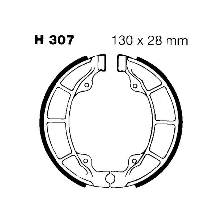 GANASCE FRENO PER MOTO SYM ATTILA/SUPER DUKE 125/150 EBC H307 MESCOLA ORGANICA