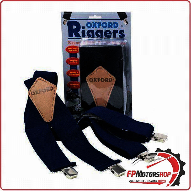 BRETELLE UNIVERSALI NERE PER ABBIGLIAMENTO MOTO OXFORD CA050