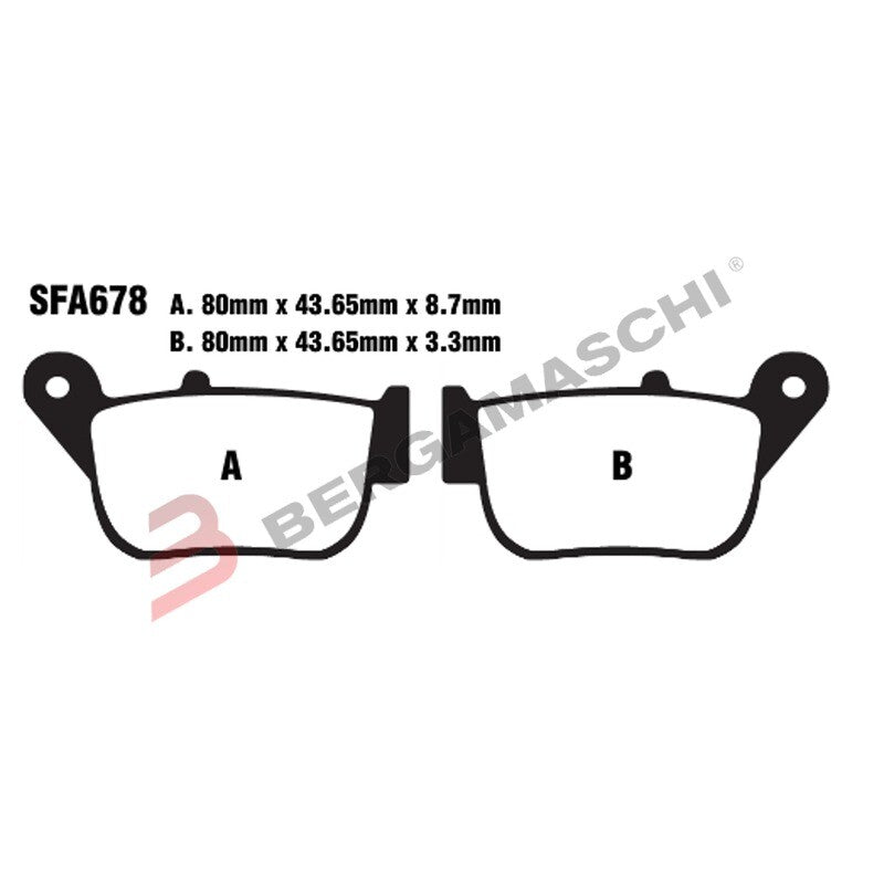 PASTIGLIE FRENO PER YAMAHA X-MAX 250 14> EBC SFAC678 MESCOLA CARBON SCOOTER