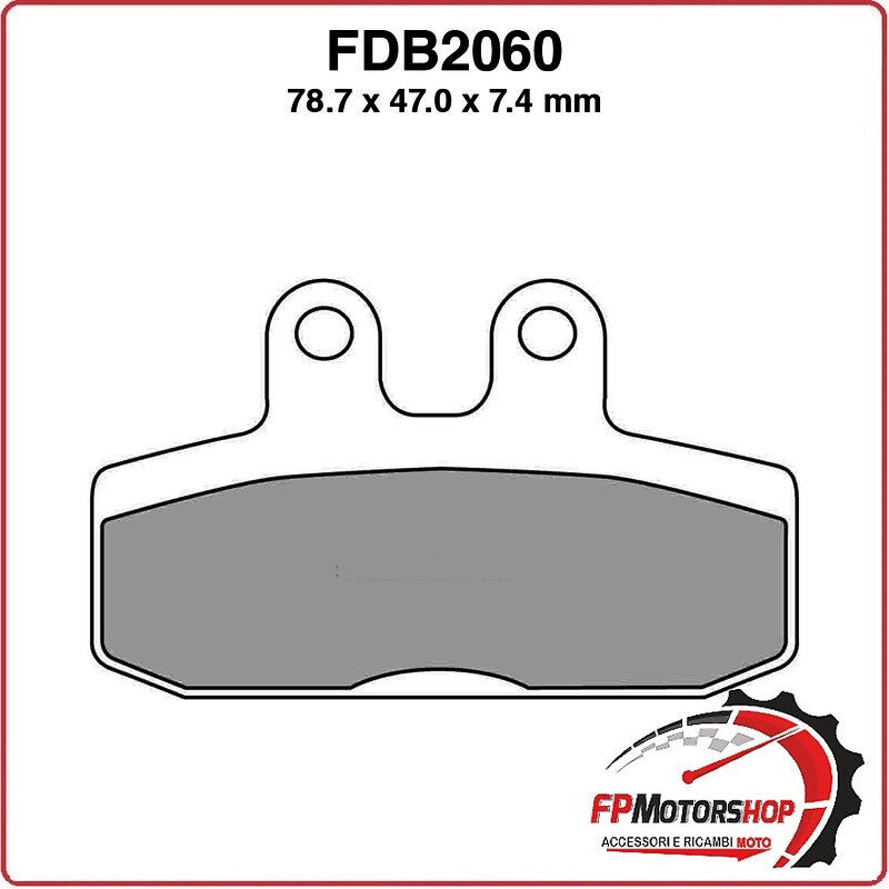 PASTIGLIE FRENI PER MOTO FDB2060AG APRILIA SPORT CITY CUBE 125/200 08 08>12